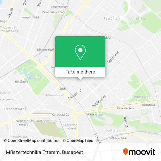 Műszertechnika Étterem map