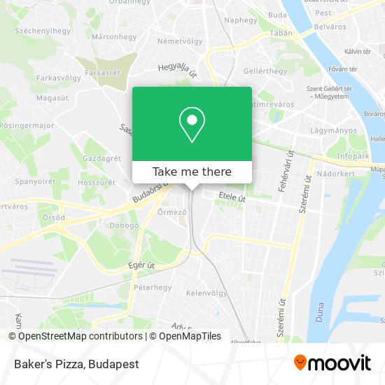 Baker's Pizza map