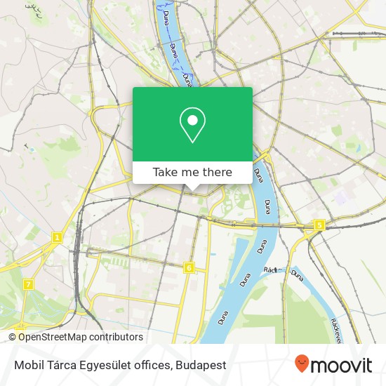 Mobil Tárca Egyesület offices map