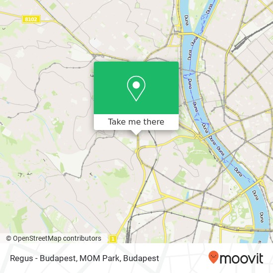 Regus - Budapest, MOM Park map
