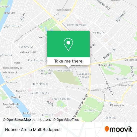 Notino - Arena Mall map