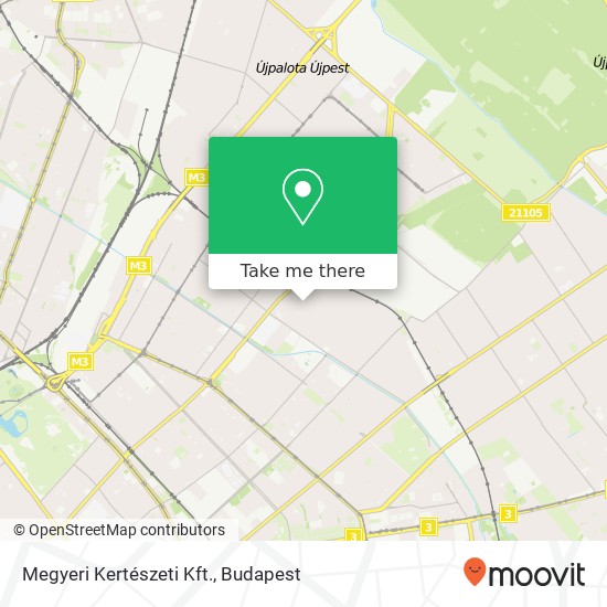 Megyeri Kertészeti Kft. map