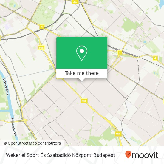 Wekerlei Sport És Szabadidő Központ map