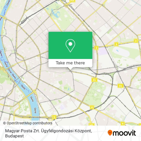 Magyar Posta Zrt. Ügyfélgondozási Központ map