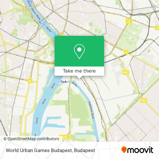 World Urban Games Budapest map