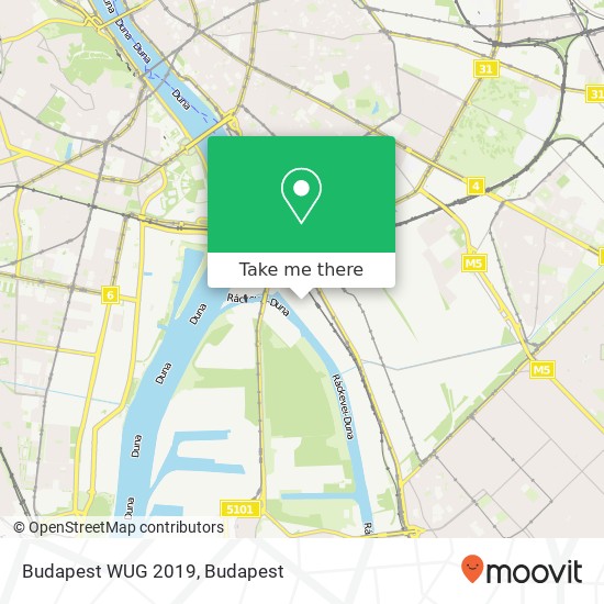 Budapest WUG 2019 map