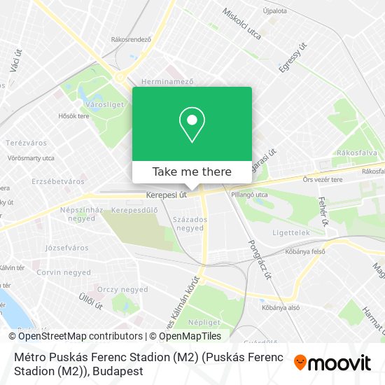 Métro Puskás Ferenc Stadion (M2) (Puskás Ferenc Stadion (M2)) map