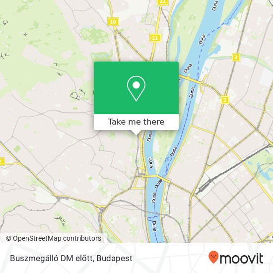 Buszmegálló DM előtt map