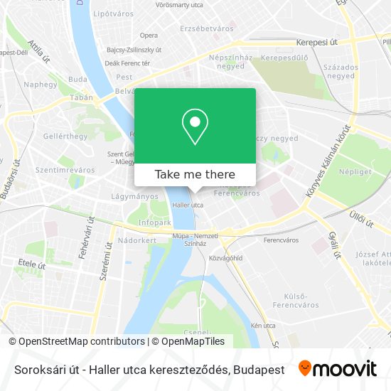 Soroksári út - Haller utca kereszteződés map