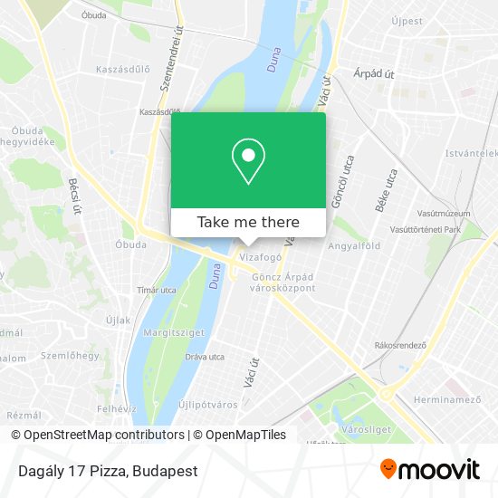 Dagály 17 Pizza map