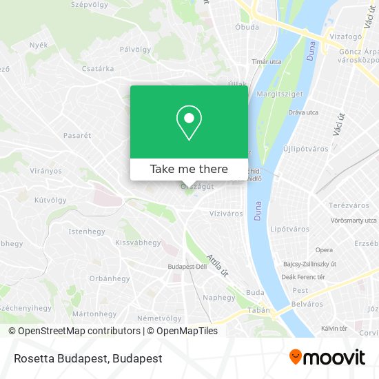 Rosetta Budapest map