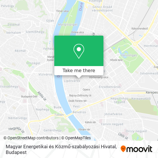 Magyar Energetikai és Közmű-szabályozási Hivatal map