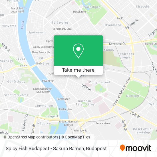 Spicy Fish Budapest - Sakura Ramen map