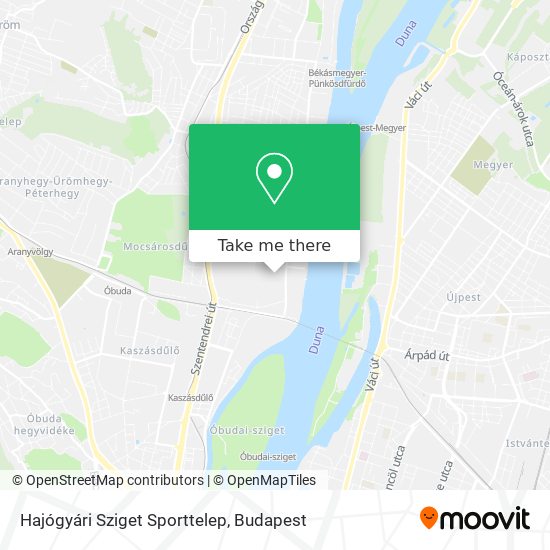 Hajógyári Sziget Sporttelep map