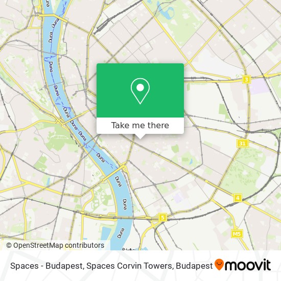 Spaces - Budapest, Spaces Corvin Towers map