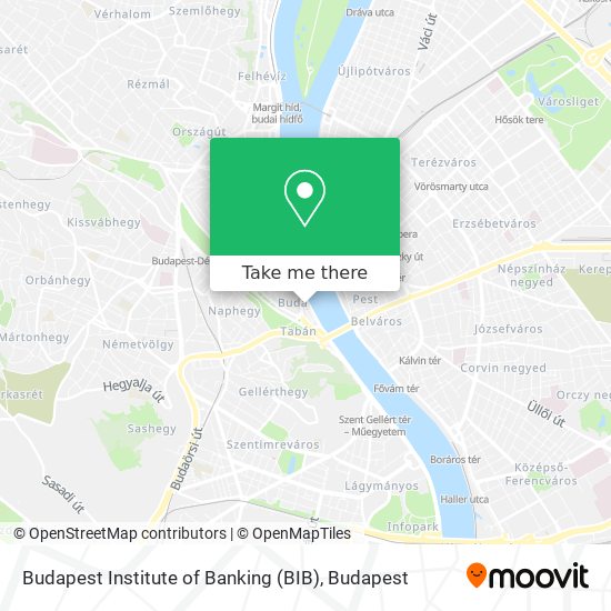 Budapest Institute of Banking (BIB) map