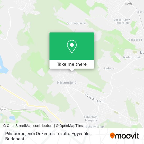 Pilisborosjenői Önkéntes Tüzoltó Egyesület map