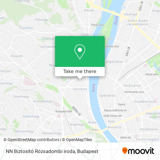 NN Biztosító Rózsadombi iroda map