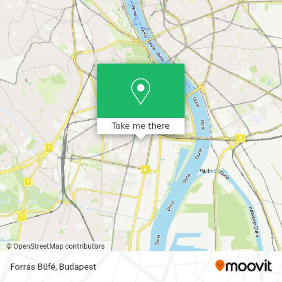 Forrás Büfé map