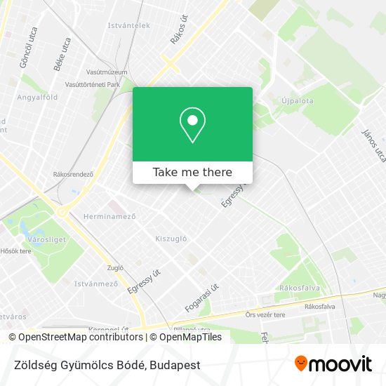 Zöldség Gyümölcs Bódé map