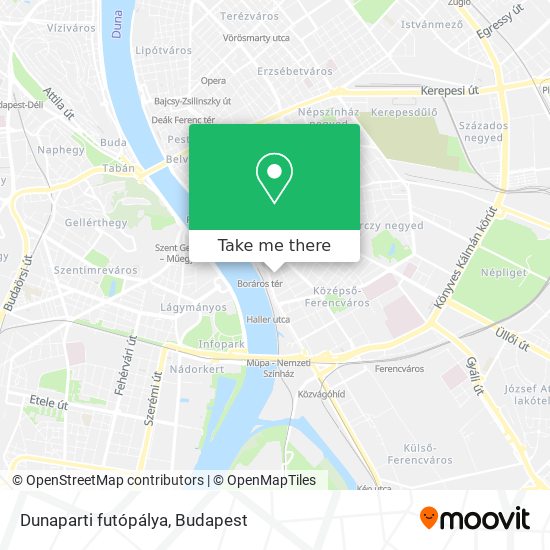 Dunaparti futópálya map