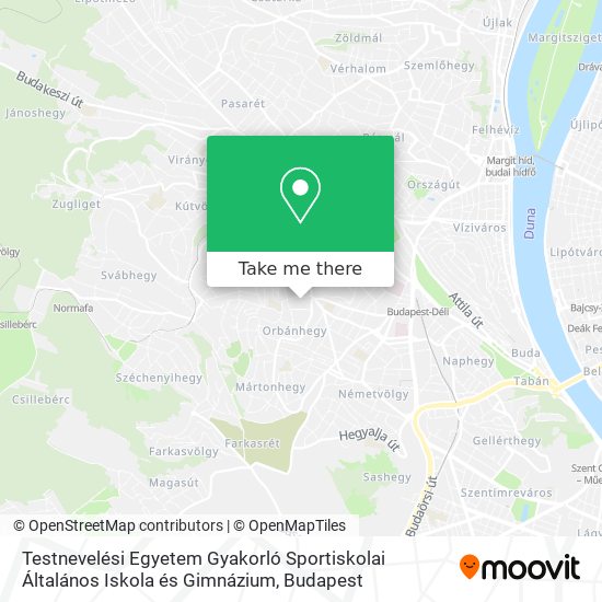 Testnevelési Egyetem Gyakorló Sportiskolai Általános Iskola és Gimnázium map