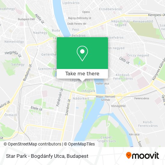 Star Park - Bogdánfy Utca map