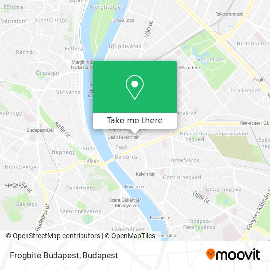 Frogbite Budapest map