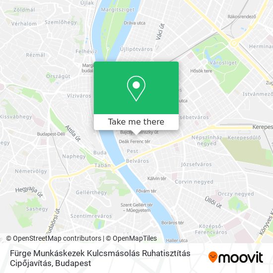 Fürge Munkáskezek Kulcsmásolás Ruhatisztítás Cipőjavítás map