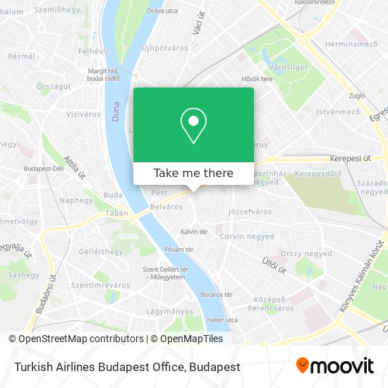 Turkish Airlines Budapest Office map