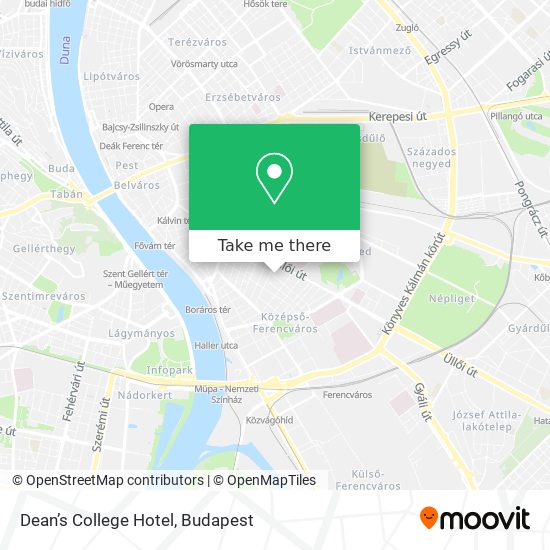 Dean’s College Hotel map
