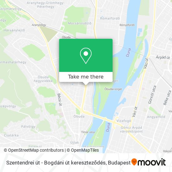 Szentendrei út - Bogdáni út kereszteződés map