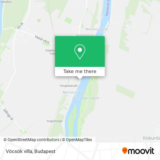 Vöcsök villa map