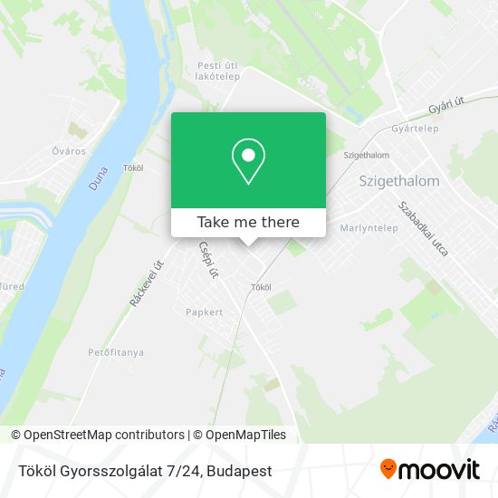 Tököl Gyorsszolgálat 7/24 map