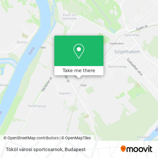 Tököl városi sportcsarnok map