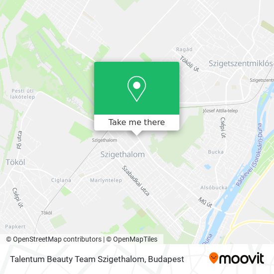 Talentum Beauty Team Szigethalom map