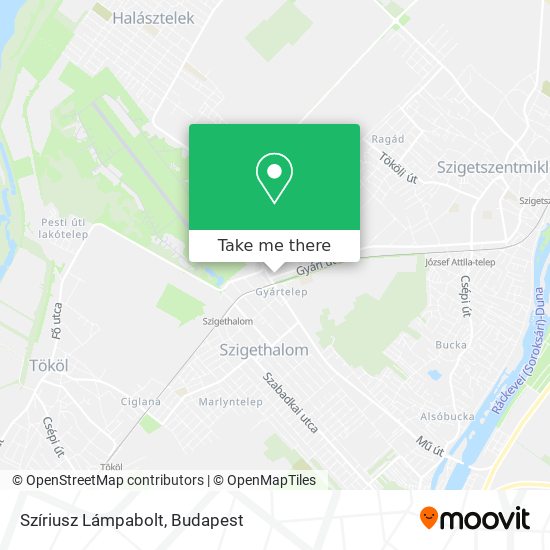 Szíriusz Lámpabolt map