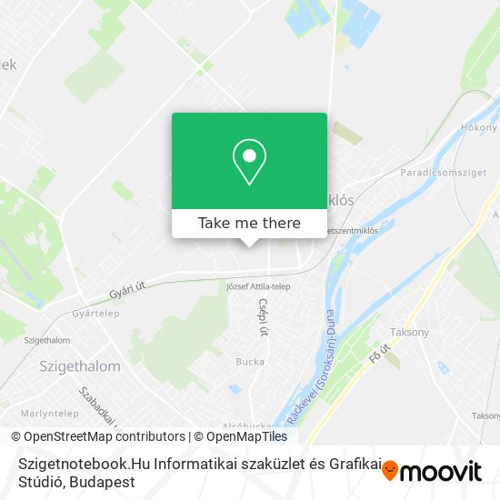 Szigetnotebook.Hu Informatikai szaküzlet és Grafikai Stúdió map