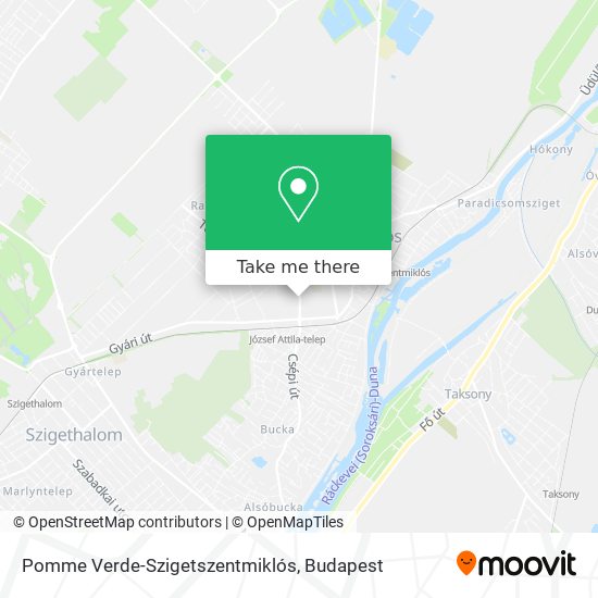 Pomme Verde-Szigetszentmiklós map