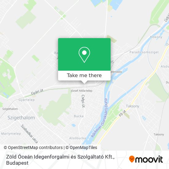 Zöld Óceán Idegenforgalmi és Szolgáltató Kft. map