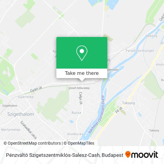 Pénzváltó Szigetszentmiklós-Salesz-Cash map