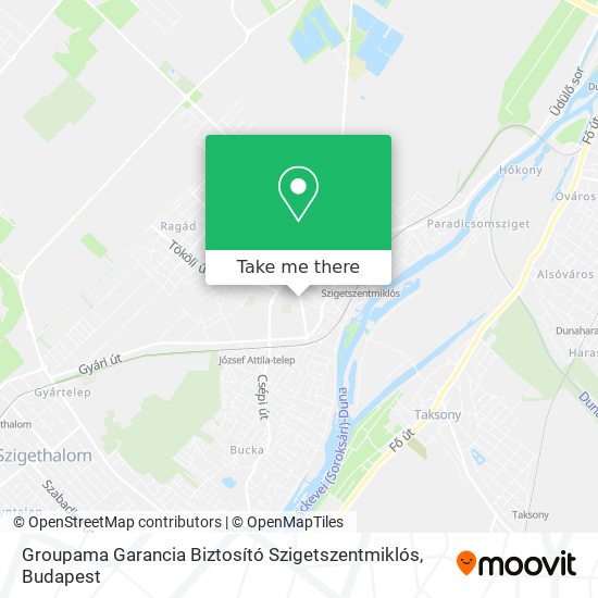 Groupama Garancia Biztosító Szigetszentmiklós map