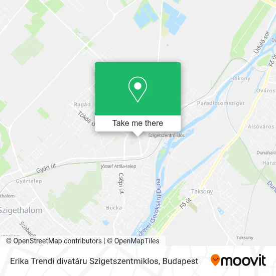 Erika Trendi divatáru Szigetszentmiklos map