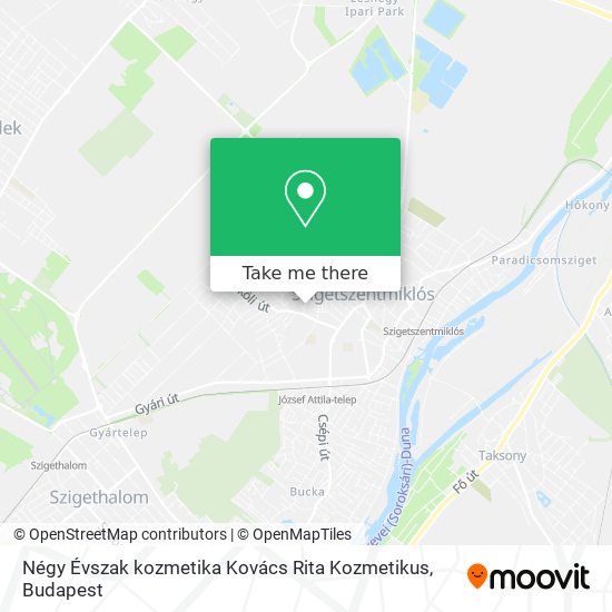 Négy Évszak kozmetika Kovács Rita Kozmetikus map