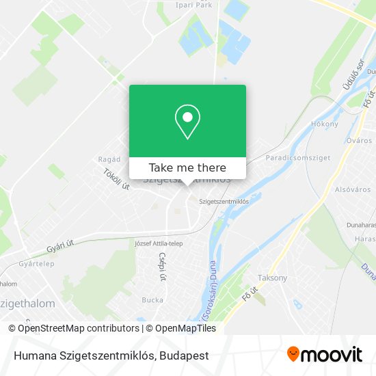 Humana Szigetszentmiklós map