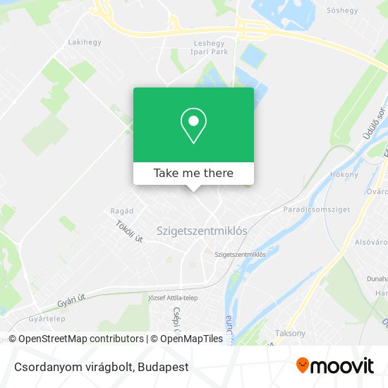 Csordanyom virágbolt map