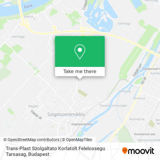 Trans-Plast Szolgaltato Korlatolt Felelossegu Tarsasag map