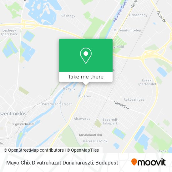 Mayo Chix Divatruházat Dunaharaszti map