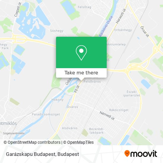 Garázskapu Budapest map