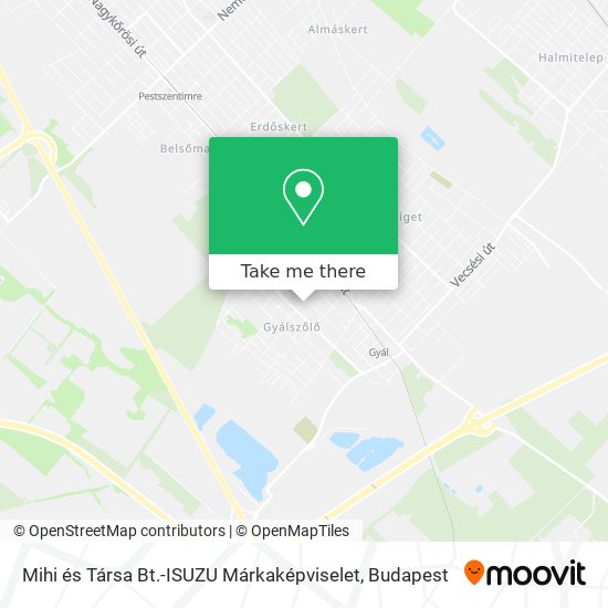 Mihi és Társa Bt.-ISUZU Márkaképviselet map